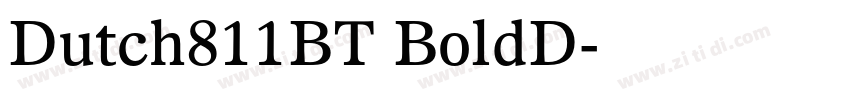 Dutch811BT BoldD字体转换